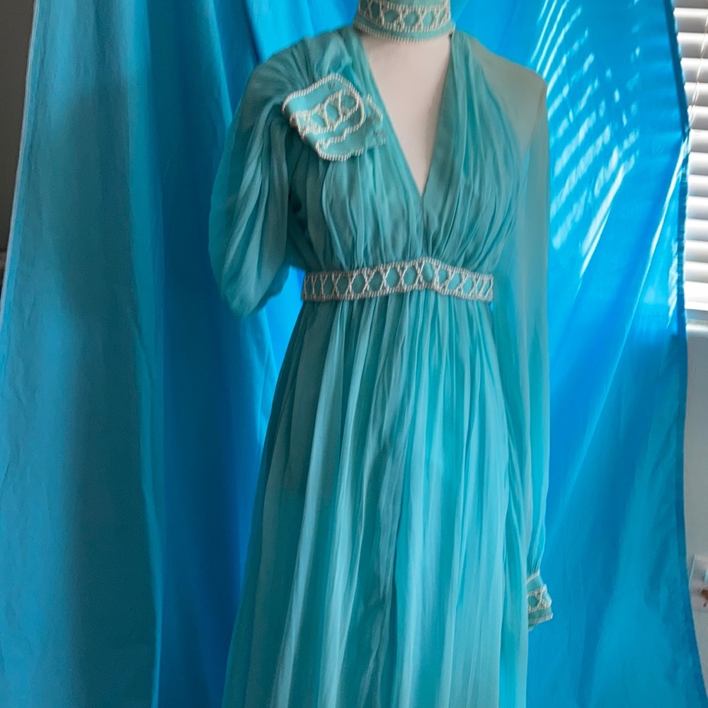 Aqua VINTAGE Vogue chiffon gown
